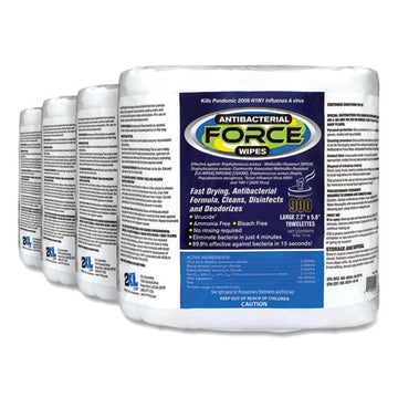2XL Force Disinfecting Wipes Refill, 8 X 6, White, 900-pack, 4-carton freeshipping - TVN Wholesale